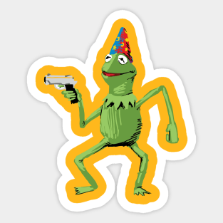 Kermit With Gun Limitied Edition Sticker